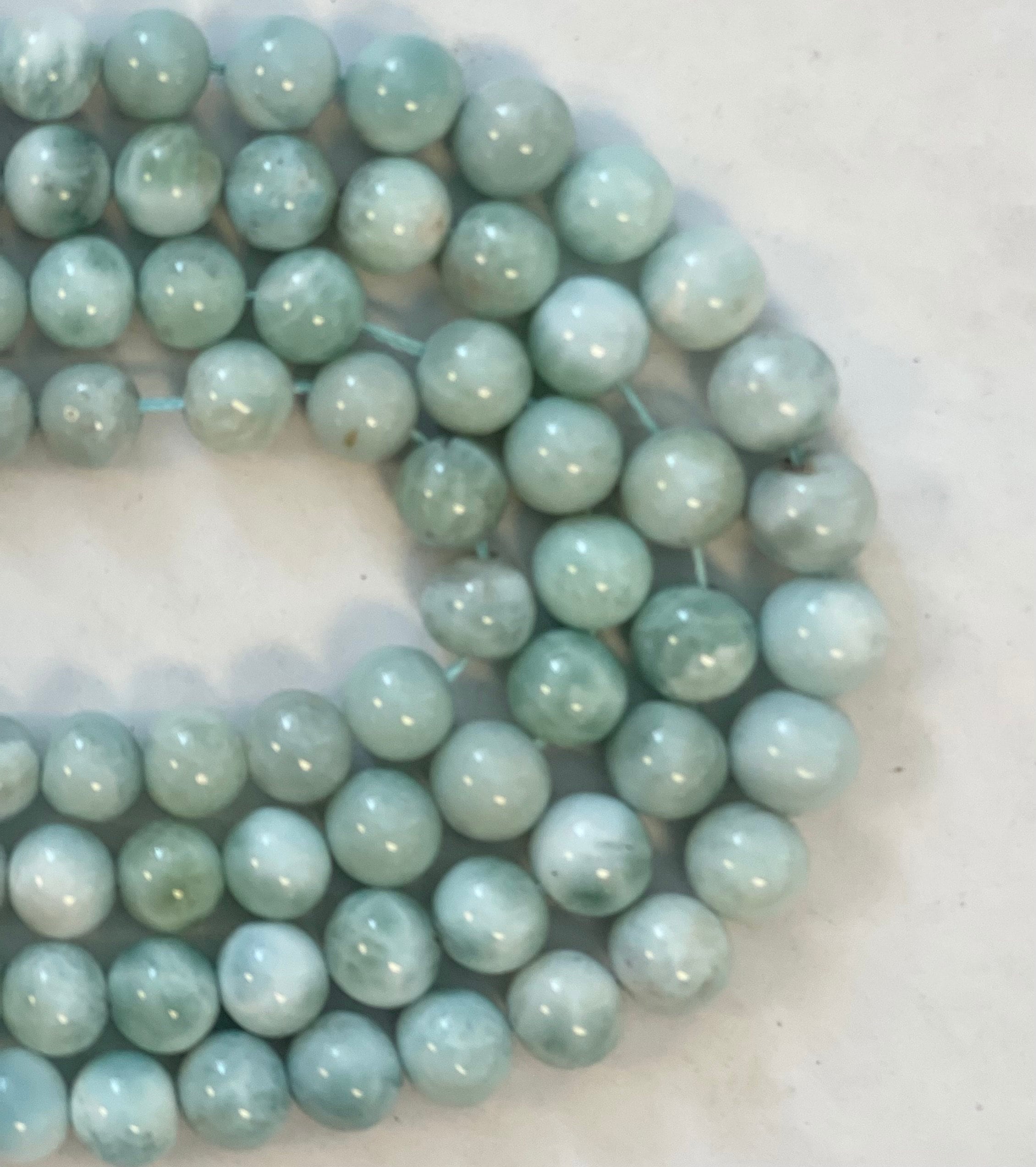 100% Dominican Larimar 9 Mm Round Larimar Beads--15.5 Inch Gemstone Beads--45 Beads--l9 100% Dominican Larimar 9 Mm Round Larimar Beads--15.5 Inch Gemstone Beads--45 Beads--l9