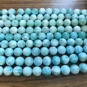 12mm round Genuine and Authentic Larimar Round Beads AA Grade from Dominican Republic - 15.5''