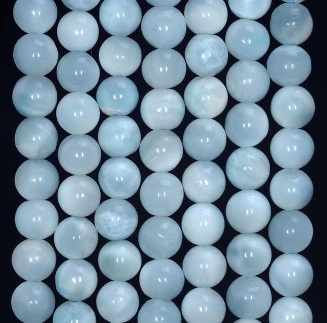 Dominican Larimar Gemstone Grade Aaa Sky Blue Smooth Round 7mm 8mm Loose Beads 3.5 Inch (909) Dominican Larimar Gemstone Grade Aaa Sky Blue Smooth Round 7mm 8mm Loose Beads 3.5 Inch (909)