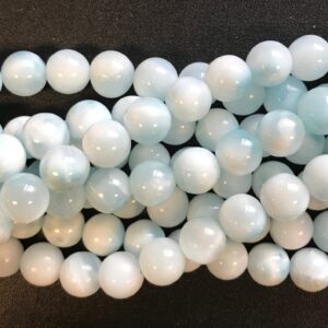 Dominican Republic Larimar 10 mm Round Larimar Beads--15.5 inch Gemstone Beads