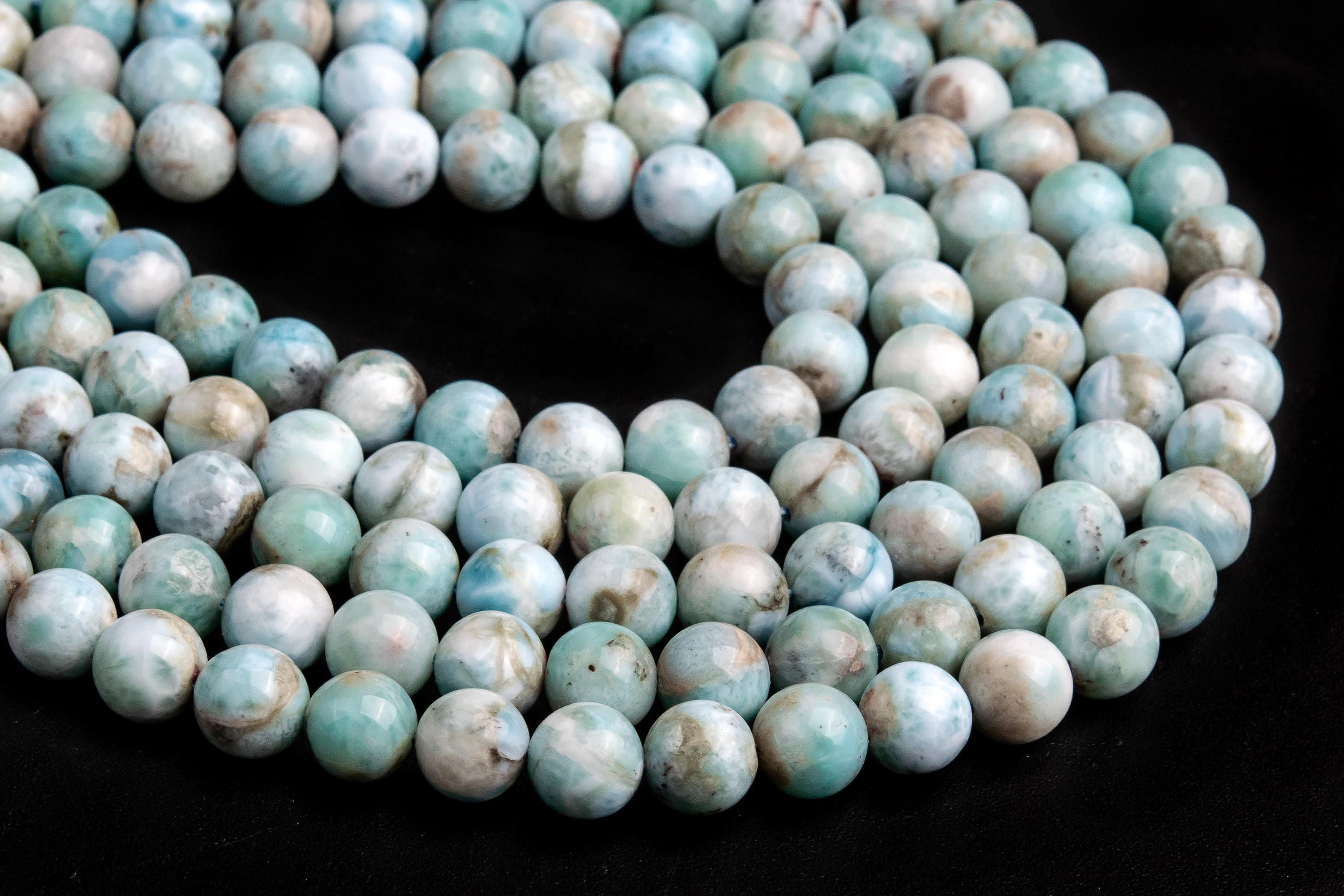 Genuine Natural Light Blue Larimar Loose Beads Grade A Round Shape 6mm 7mm 8mm 9mm 10mm Genuine Natural Light Blue Larimar Loose Beads Grade A Round Shape 6mm 7mm 8mm 9mm 10mm