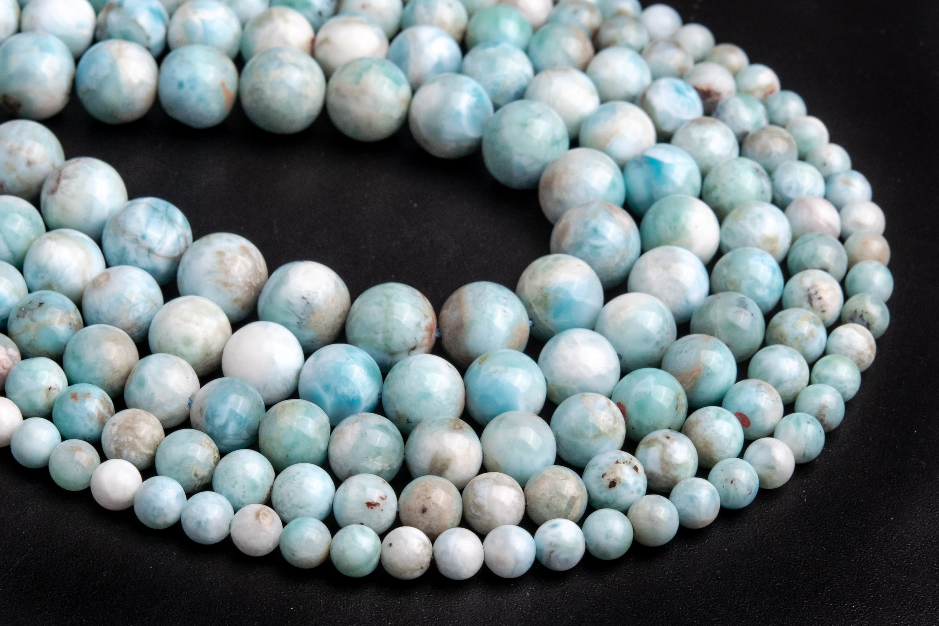 Genuine Natural Light Blue Larimar Loose Beads Dominica Grade A Round Shape 5-6mm 7mm 8-9mm 9-10mm 10-11mm Genuine Natural Light Blue Larimar Loose Beads Dominica Grade A Round Shape 5-6mm 7mm 8-9mm 9-10mm 10-11mm