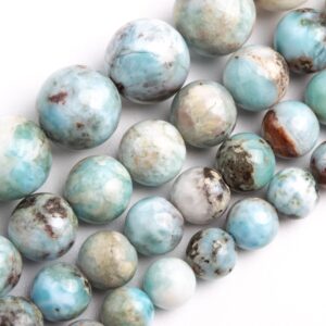 Light Blue Larimar Beads Genuine Natural Grade A Gemstone Round Loose Beads 4mm 6mm 8mm 10mm 12mm Bulk Lot Options