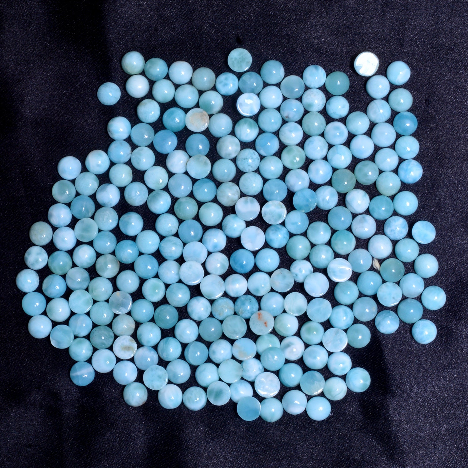 Natural Larimar 3mm Round Cabochons | Aaa+ Larimar Gemstone Smooth Flat Back Loose Cabs | Larimar Cabs Loose Semi Precious Cabochons Lot Natural Larimar 3mm Round Cabochons | Aaa+ Larimar Gemstone Smooth Flat Back Loose Cabs | Larimar Cabs Loose Semi Precious Cabochons Lot