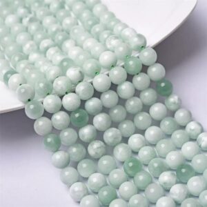 Natural Green Larimar Smooth Round Diy Loose Beads,6mm/8mm/10mm/12mm Larimar Wholesale Bulk Supply,15 Inches One Strand