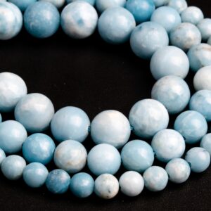 Quartz Loose Beads Larimar Blue Color Round Shape 6mm 8mm 10mm