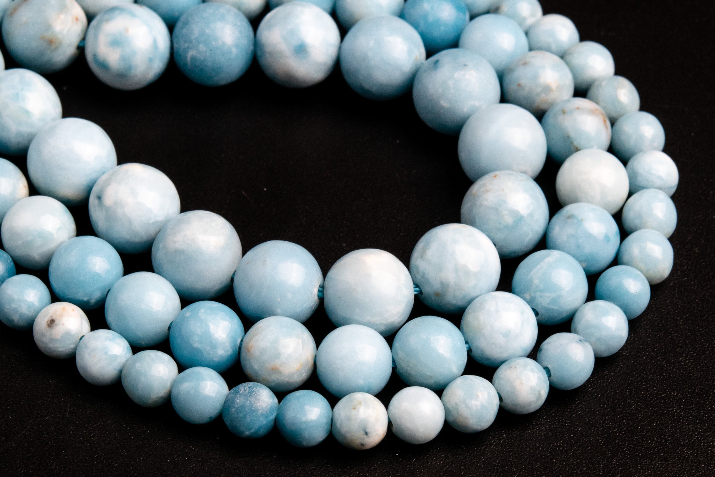 Quartz Loose Beads Larimar Blue Color Round Shape 6mm 8mm 10mm Quartz Loose Beads Larimar Blue Color Round Shape 6mm 8mm 10mm