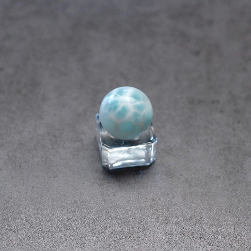 Larimar Crystal Sphere , High Grade Larimar Sphere , Pectolite Crystal Mini Sphere