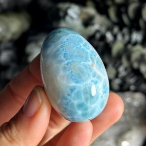 Larimar Egg Stone Carving