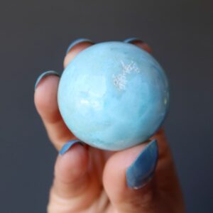 Larimar Sphere Calm Blue Caribbean Stone