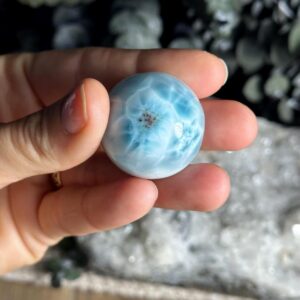 Larimar Sphere Stone Crystal Ball Carving