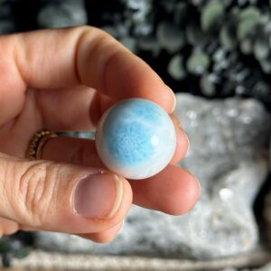 Larimar Sphere Stone Crystal Ball Carving