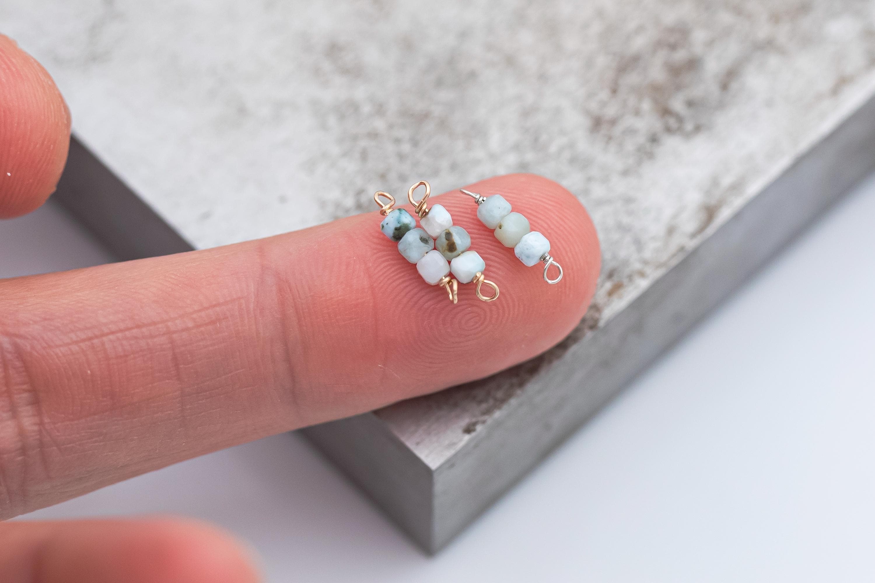 Usa Gold Filled Permanent Jewelry Connectors Gemmy Larimar Connector 1420 Gold Filled 2mm Cube 925 Sterling Silver