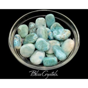 1 Larimar Tumbled Stone Aka Dolphin Stone, Blue Pectolite Semi Rough #bc115 1 Larimar Tumbled Stone Aka Dolphin Stone, Blue Pectolite Semi Rough #bc115