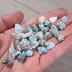 Larimar Tumbled Chips 10 Gram Bag Larimar Tumbled Chips 10 Gram Bag
