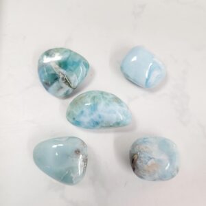 Larimar Crystal Tumble Stone • Ethically Sourced Larimar Crystal Tumble Stone • Ethically Sourced