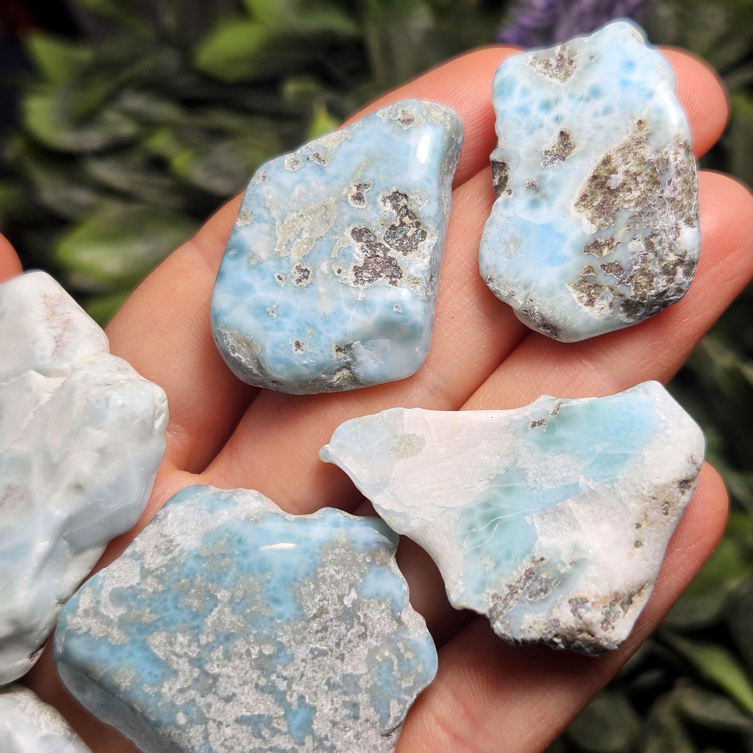 Polished Larimar Slab - Tumbled Larimar - Larimar Crystal - Larimar Slab - Larimar Stone - Larimar Tumble - Larimar Specimen - Larimar