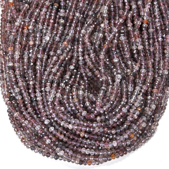 Natural Rare Super Seven Lepidocrocite Gemstone 4x3mm Micro Faceted Rondelle Beads 15.5 Inch Full Strand Bulk Lot (80019214-p103)