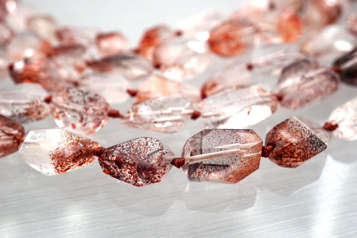 Lepidocrocite Quartz Faceted Beads (etb00430) Unique Jewelry/vintage Jewelry/gemstone Necklace