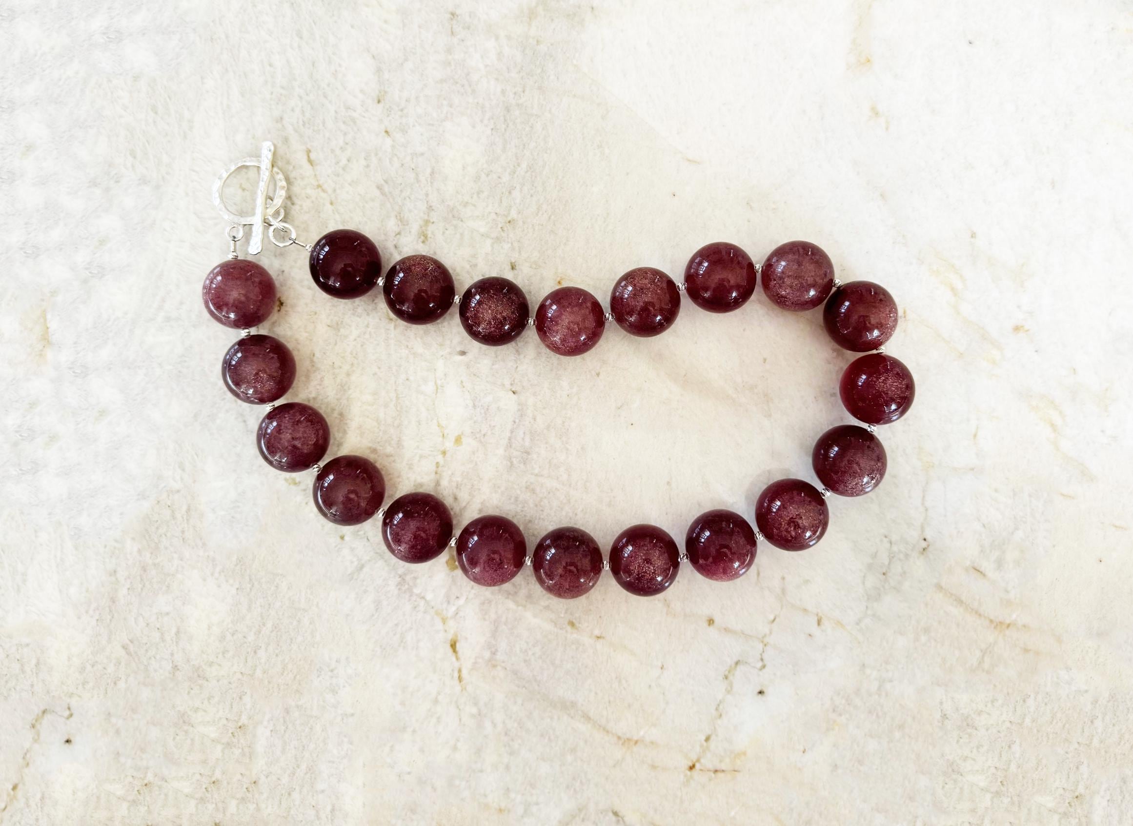Rare Lepidocrocite Necklace - 21mm Sparkling Luxury Handcrafted Statement Jewelry