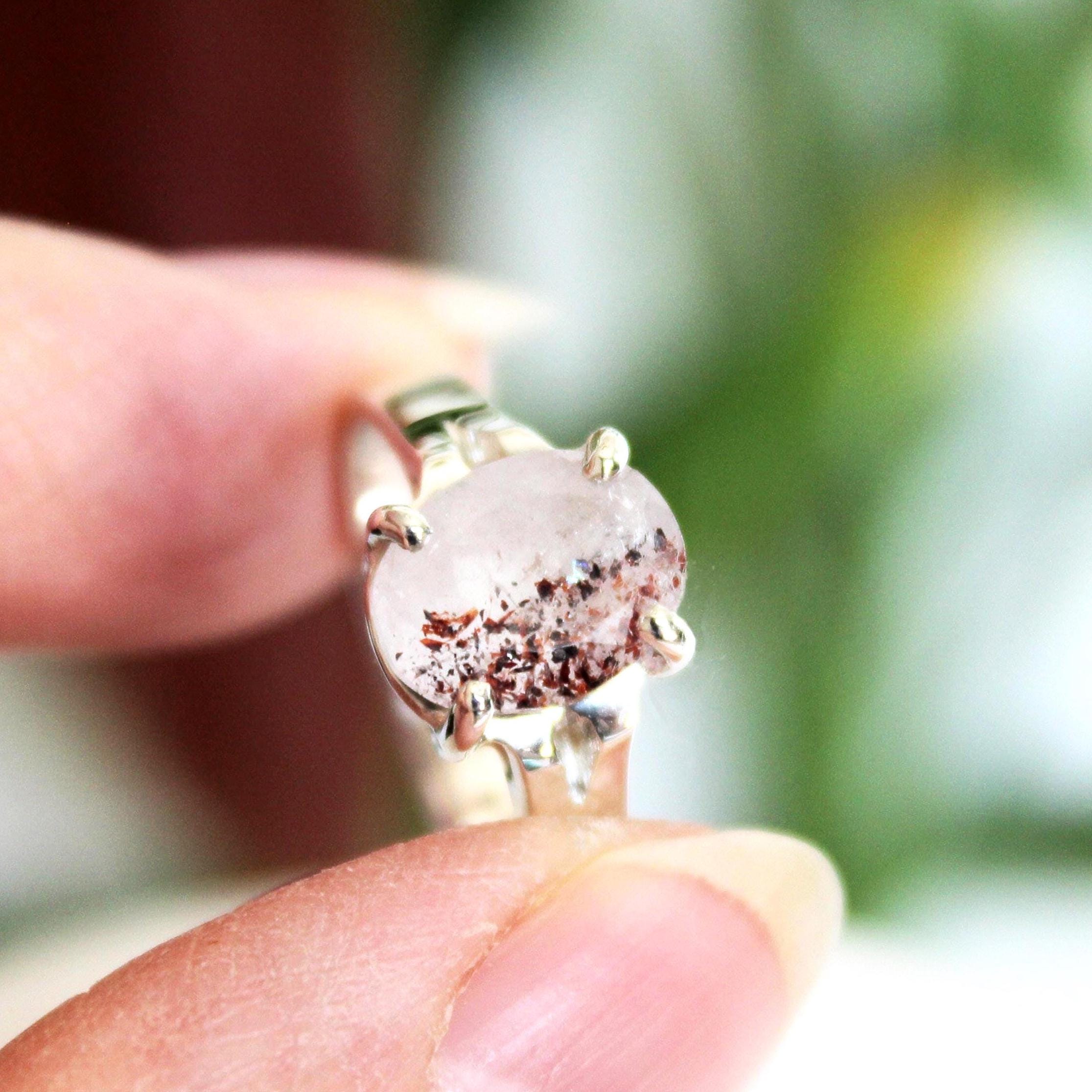Lepidocrocite Super Seven Ring: 925 Sterling Silver, Size 6
