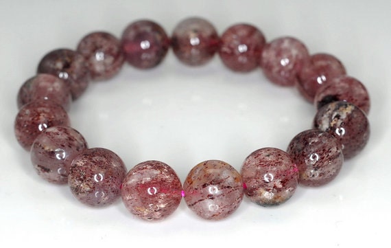 10mm Dark Red Strawberry Lepidocrocite Gemstone Grade Aaa Round Loose Beads 7 Inch Half Strand Lot 1,2 And 6 (90190508-828)