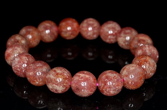 10mm Strawberry Lepidocrocite Gemstone Grade Aaa Round Loose Beads 7 Inch Half Strand Lot 1,2,6,12 And 50 (90190507-828)