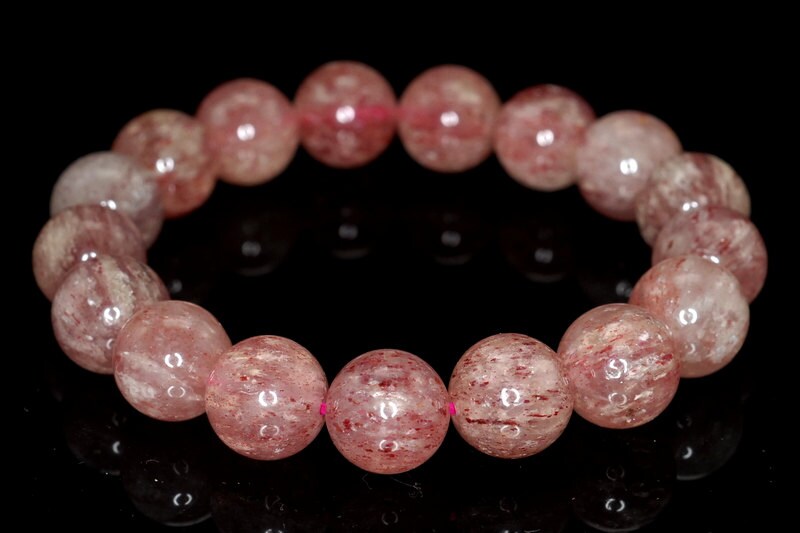 13mm Orange Strawberry Lepidocrocite Gemstone Grade Aa Round Loose Beads 7.5 Inch Half Strand (90190432-727)
