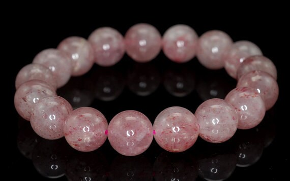 13mm Pink Strawberry Lepidocrocite Gemstone Grade A Round Loose Beads 7.5 Inch Half Strand Lot 1,2,6,12 And 50 (90190544-727)