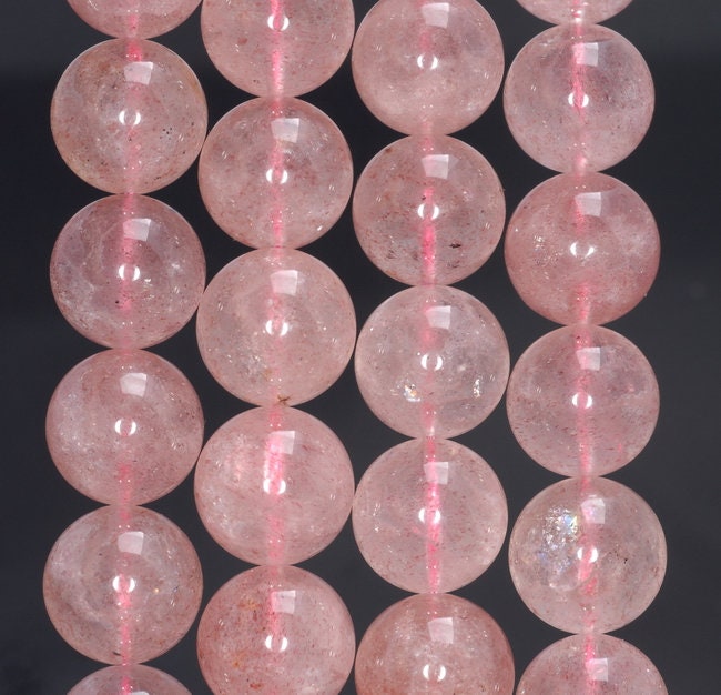 13mm Red Strawberry Lepidocrocite Quartz Gemstone Grade Aa Round Loose Beads 8 Inch Half Strand (80003829-b100)