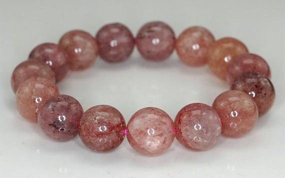 14mm Orange Strawberry Lepidocrocite Gemstone Grade Aa Round Loose Beads 8 Inch Half Strand (90190542-727)