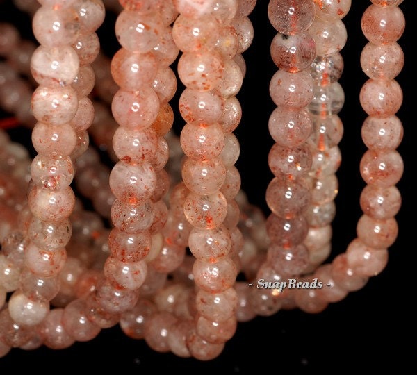 7mm-8mm Strawberry Lepidocrocite Quartz Gemstone Round Loose Beads 16 Inch Full Strand (90147859-251)