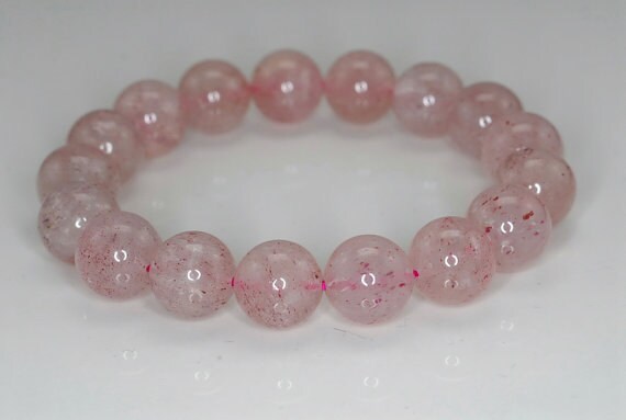 7mm Pink Strawberry Lepidocrocite Quartz Gemstone Round Loose Beads 7 Inch Half Strand Lot 1,2,6,12 And 50 (90190536-827)