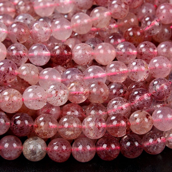 Natural Strawberry Lepidocrocite Quartz Gemstone Grade Aa Round 6mm 8mm 10mm Loose Beads Bulk Lot 1,2,6,12 And 50 (d174)