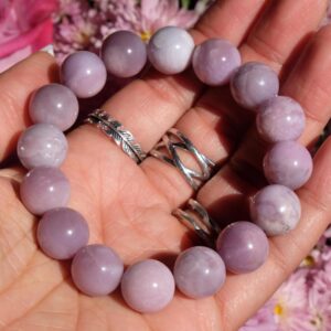 14mm Lepidolite Stretch Bead Bracelet SKU302