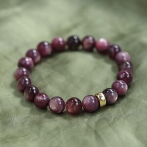 Lepidolite 9mm, AAAA+ Lepidolite Bracelet, AAAA+ Lepidolite Bracelet [EBLM1617], Lepidolite Beaded, Lepidolite elastic | Lepidolite