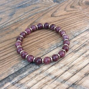 Elegant Pink Lepidolite Stretch Bracelet - Ideal Gift For Her