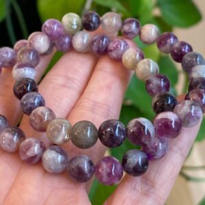 Gemmy Lepidolite Bracelet, High Quality Lepidolite Bracelet, Calming, Stress relief, mood