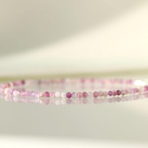 Genuine Lepidolite Bracelet With Shimmer • 2mm Tiny Gemstone Beads • Calm • Transitions • Emotional Balance