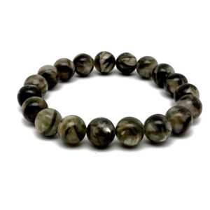 Green Lepidolite Gemstone Bracelet - AAA Premium Quality Crystal Bracelet - Men&Women Stretchy Bracelet - Crystal Healing - AA1020