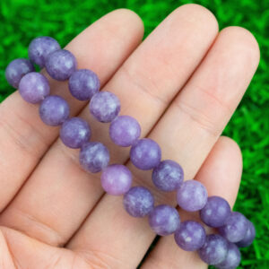 Bracelet Natural Purple Lepidolite Bracelets 8mm Stackable Round Natural Gemstone Crystal Bracelets - Handmade Bracelet Crystal Bracelet