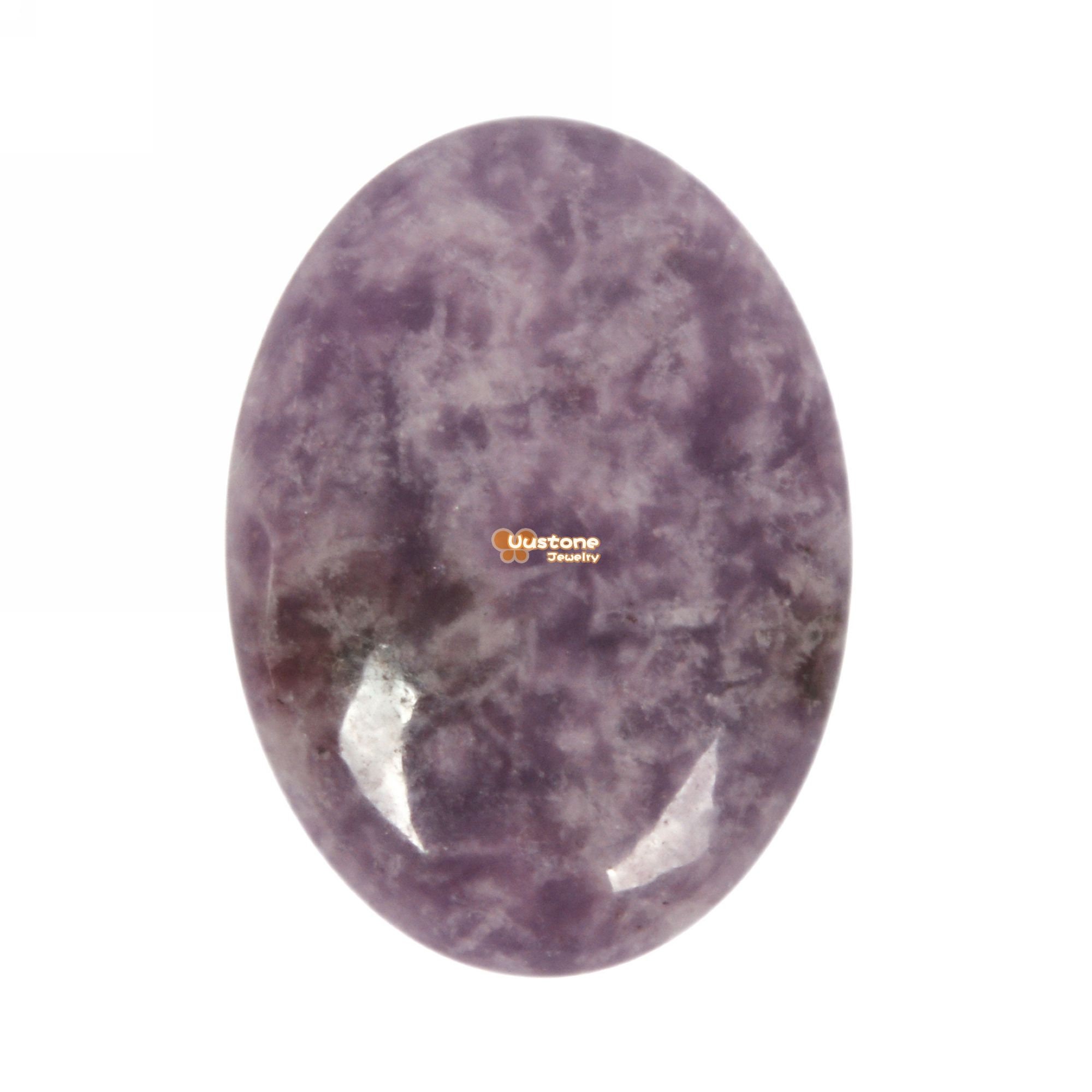 30mm Lepidolite Lithium Mica Oval Flatback Cab Cabochon