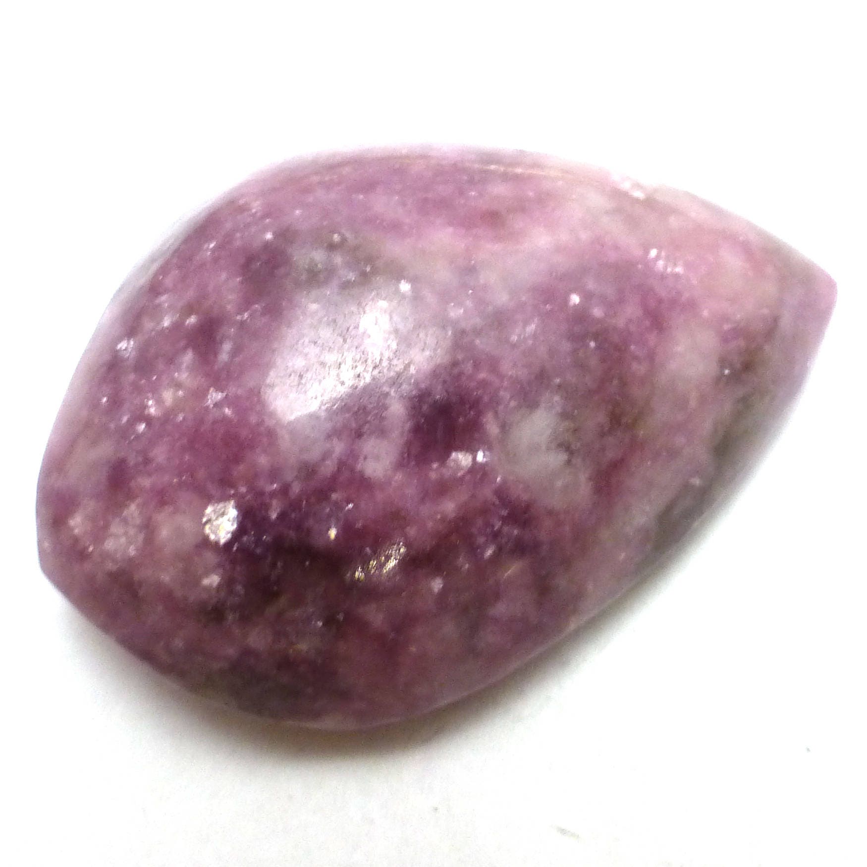 66.885 Carats Lepidolite Cabochon Smooth Cut Lavender Purple Chatoyant Crystal Sparkles Material Hand Cut One Of A Kind Purple Pink