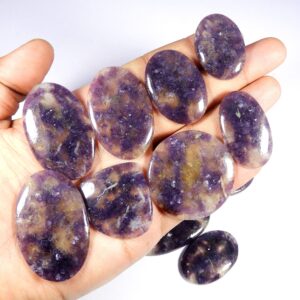 Amazing~ Lepidolite Cabochon. Handmade Lepidolite Gemstone. Natural Purple Lepidolite. Mix Shape Wholesale Lepidolite Loose For Jewelry.