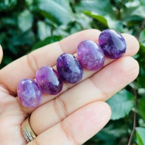 Berry Lepidolite Cabochon: Xs Dark Pink Purple Polished Gemstone (16*12mm)