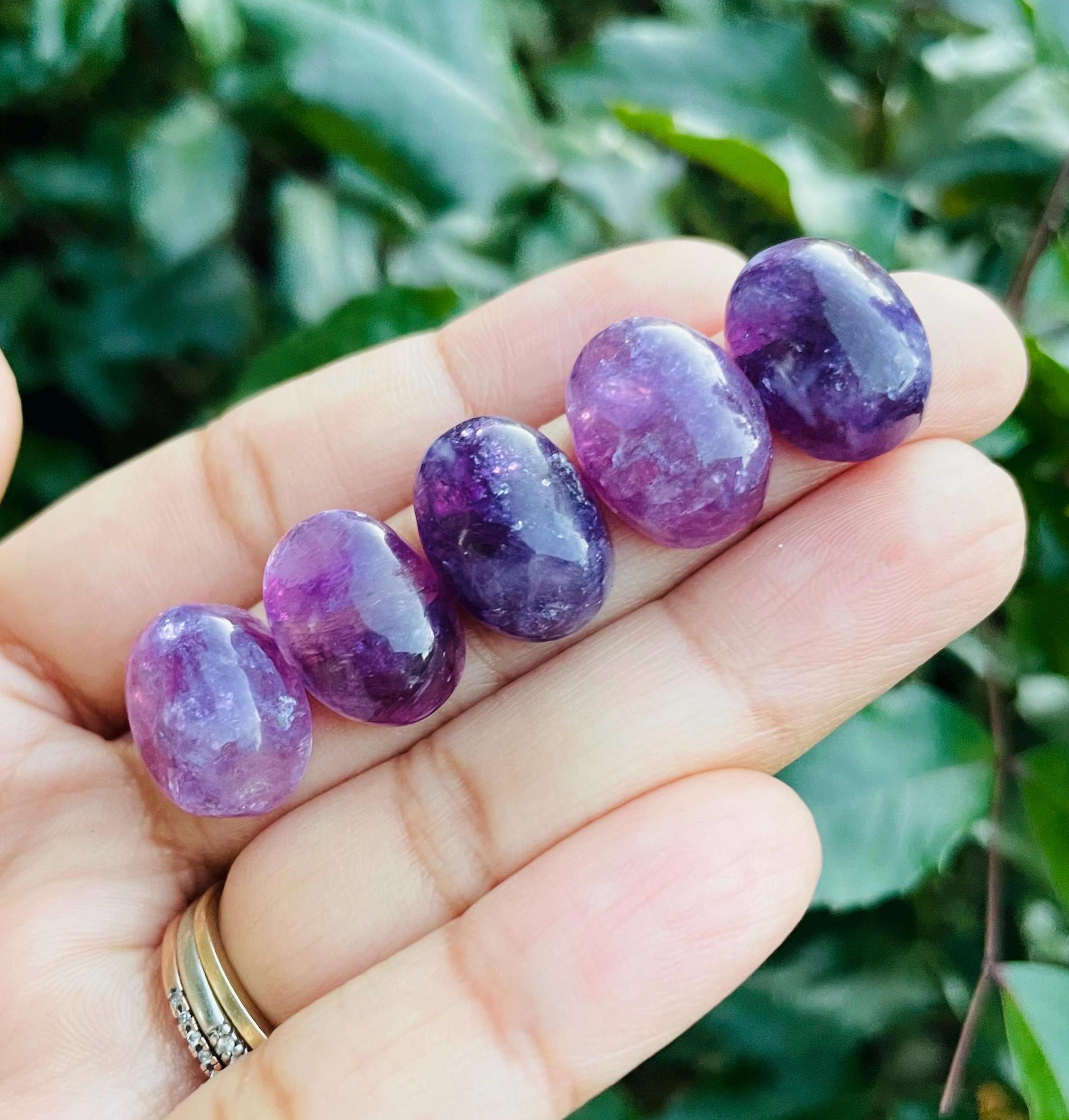 Berry Lepidolite Cabochon: Xs Dark Pink Purple Polished Gemstone (16*12mm)
