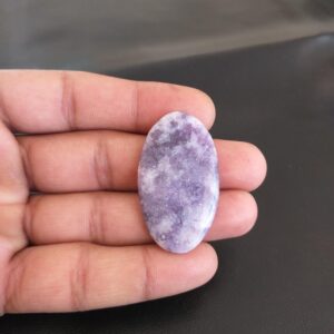 Oval Lepidolite Cabochon: 48 Carat Gemstone (41x23x5 MM)