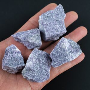 1 pc Rough Dark Lepidolite Chunks Gemstone- 1-2 inch
