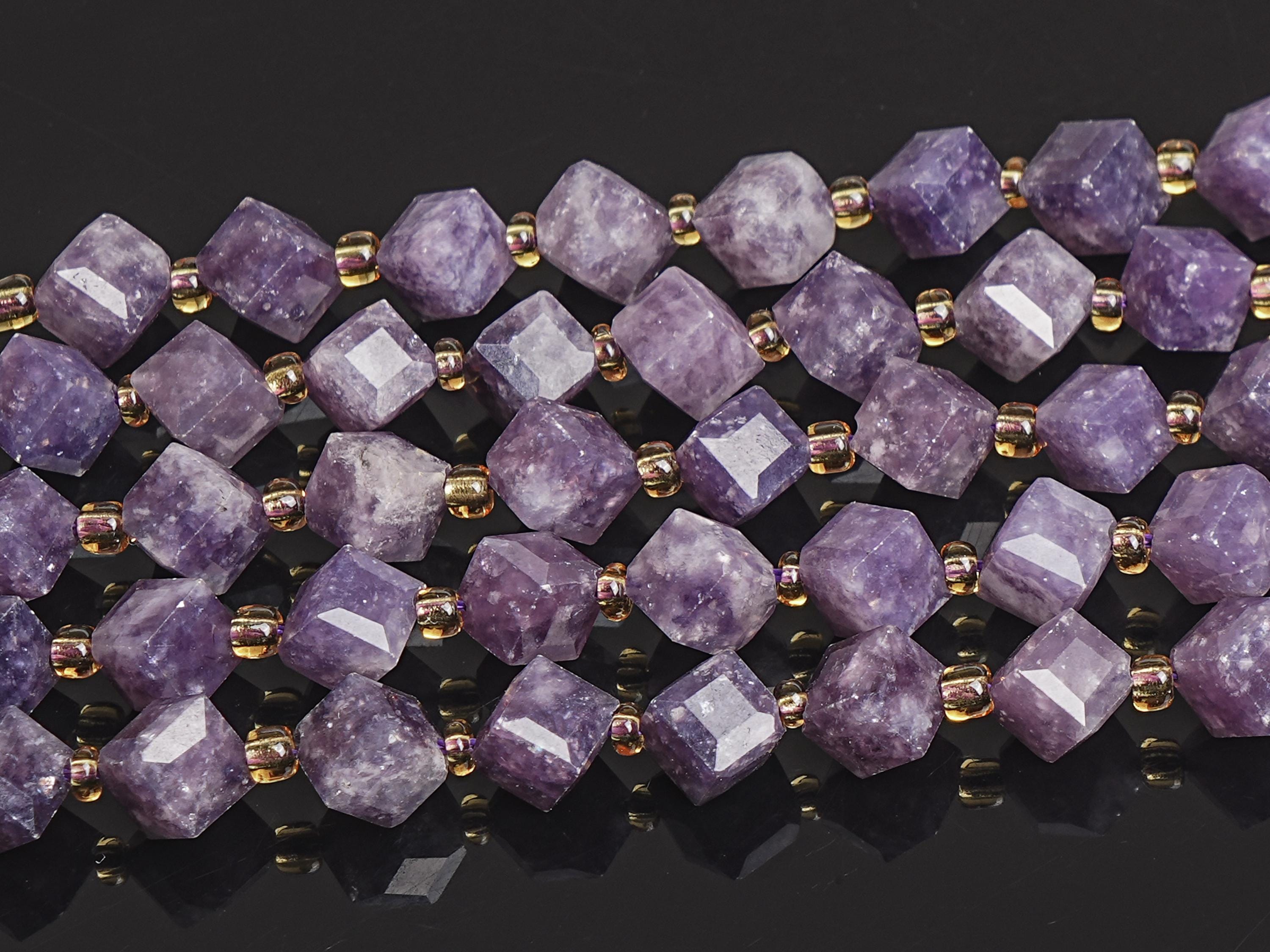 8mm Dark Purple Lepidolite Beads Grade Aaa Genuine Natural Gemstone Faceted Cube Loose Beads 15"/7.5" Bulk Lot Options 8mm Dark Purple Lepidolite Beads Grade Aaa Genuine Natural Gemstone Faceted Cube Loose Beads 15"/7.5" Bulk Lot Options