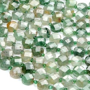 Natural Green Lepidolite Gemstone 10x10mm Micro Faceted Square Loose Beads Bulk Lot 1,2,6,12 And 50 (d418)